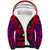 Papua New Guinea Sherpa Hoodie Central Province Mix Coat Of Arms Polynesian Art LT14 Unisex Red - Polynesian Pride