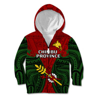 Papua New Guinea Kid Hoodie Chimbu Province Mix Coat Of Arms Polynesian Art LT14 - Polynesian Pride
