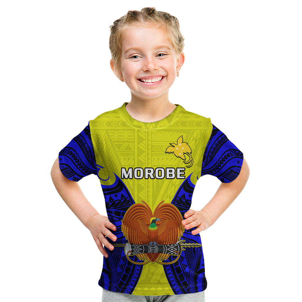 Papua New Guinea Kid T Shirt Morobe Province Mix Coat Of Arms Polynesian Art LT14 - Polynesian Pride