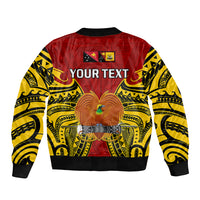(Custom Personalised) Papua New Guinea Bomber Jacket Western Province Mix Coat Of Arms Polynesian Art LT14 - Polynesian Pride
