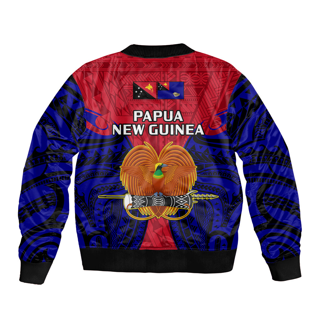 Papua New Guinea Bomber Jacket West New Britain Province Mix Coat Of Arms Polynesian Art LT14 - Polynesian Pride