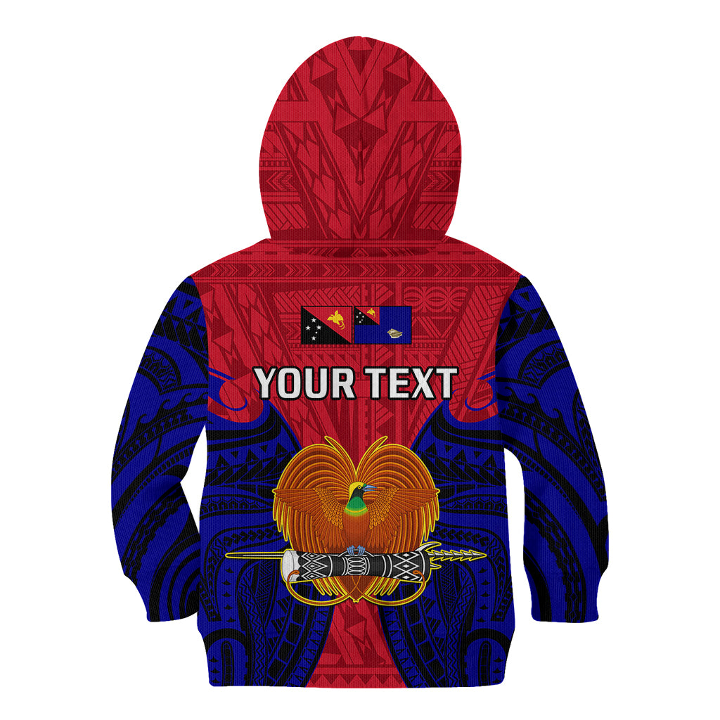 (Custom Personalised) Papua New Guinea Kid Hoodie West New Britain Province Mix Coat Of Arms Polynesian Art LT14 - Polynesian Pride