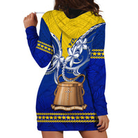 Personalised Tokelau Hoodie Dress Tokelauan Tatau Plumeria Special Style LT14 - Polynesian Pride