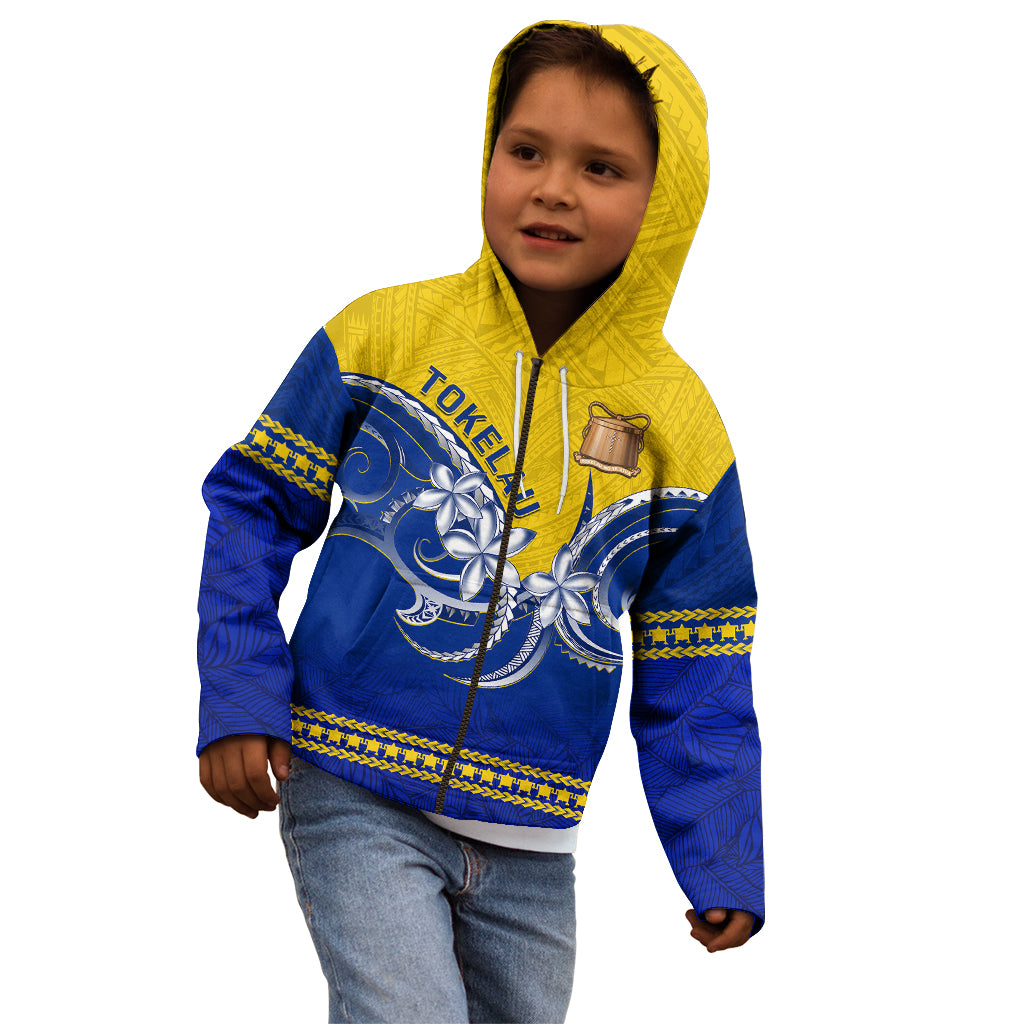 Personalised Tokelau Kid Hoodie Tokelauan Tatau Plumeria Special Style LT14 - Polynesian Pride