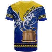 Personalised Tokelau T Shirt Tokelauan Tatau Plumeria Special Style LT14 - Polynesian Pride
