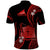 Tokelau Polo Shirt Tokelauan Tatau With Badge Red LT14 - Polynesian Pride