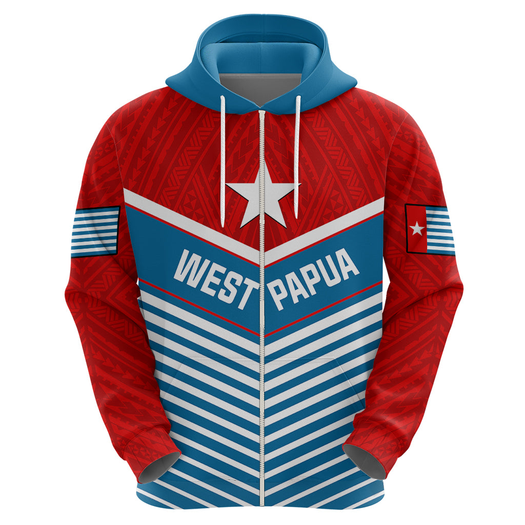 Custom West Papua Hoodie Coat of Arms and Morning Star Flag LT14 - Polynesian Pride