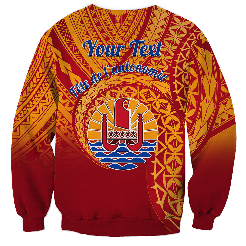 (Custom Personalised) French Polynesia Sweatshirt Happy Internal Autonomy Day LT14 - Polynesian Pride