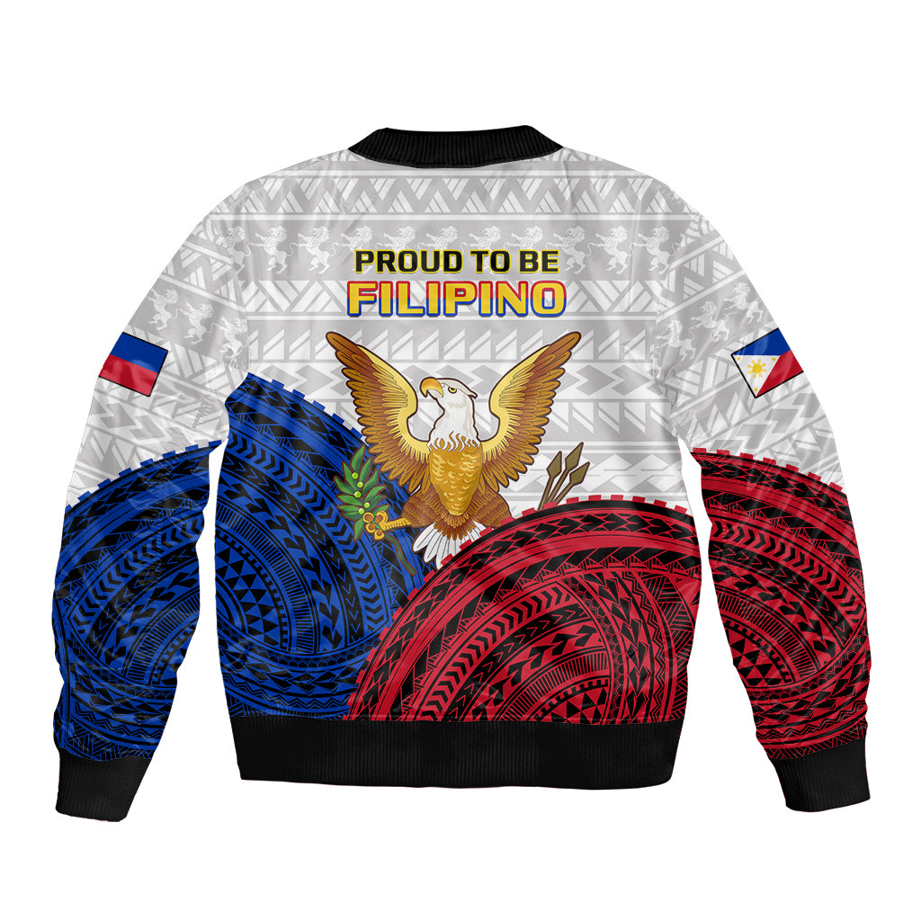 Philippines Independence Day Bomber Jacket Proud To Be Filipino Polynesian Pattern LT14 - Polynesian Pride