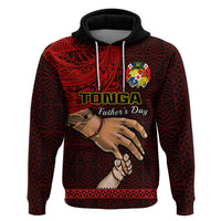 Custom Tonga Fathers Day Hoodie Black Tongan Ngatu I Love You Dad LT14 - Polynesian Pride