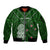 Aotearoa Rugby Sleeve Zip Bomber Jacket All Stars New Zealand Tiki Maori LT14 Unisex Green - Polynesian Pride