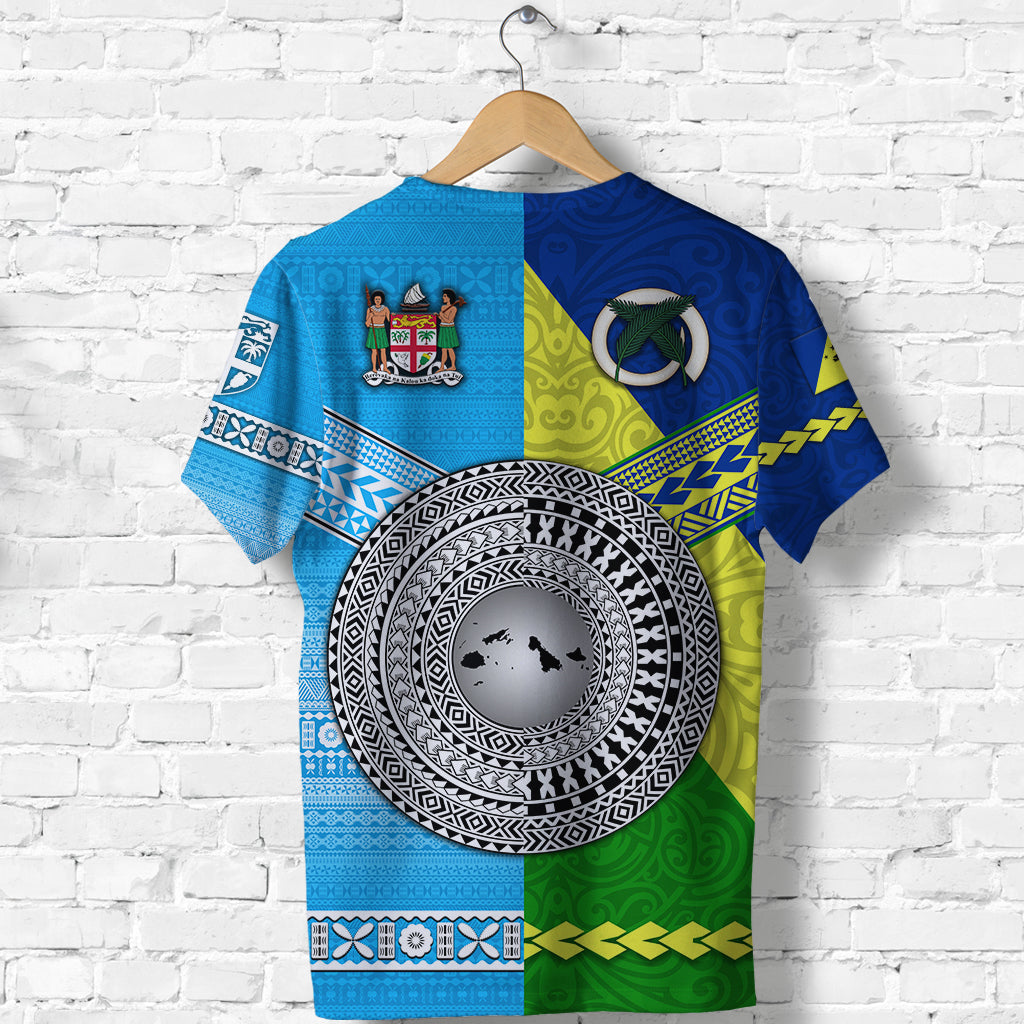 Vanuatu Malampa Province and Fiji T Shirt Together LT8 - Polynesian Pride