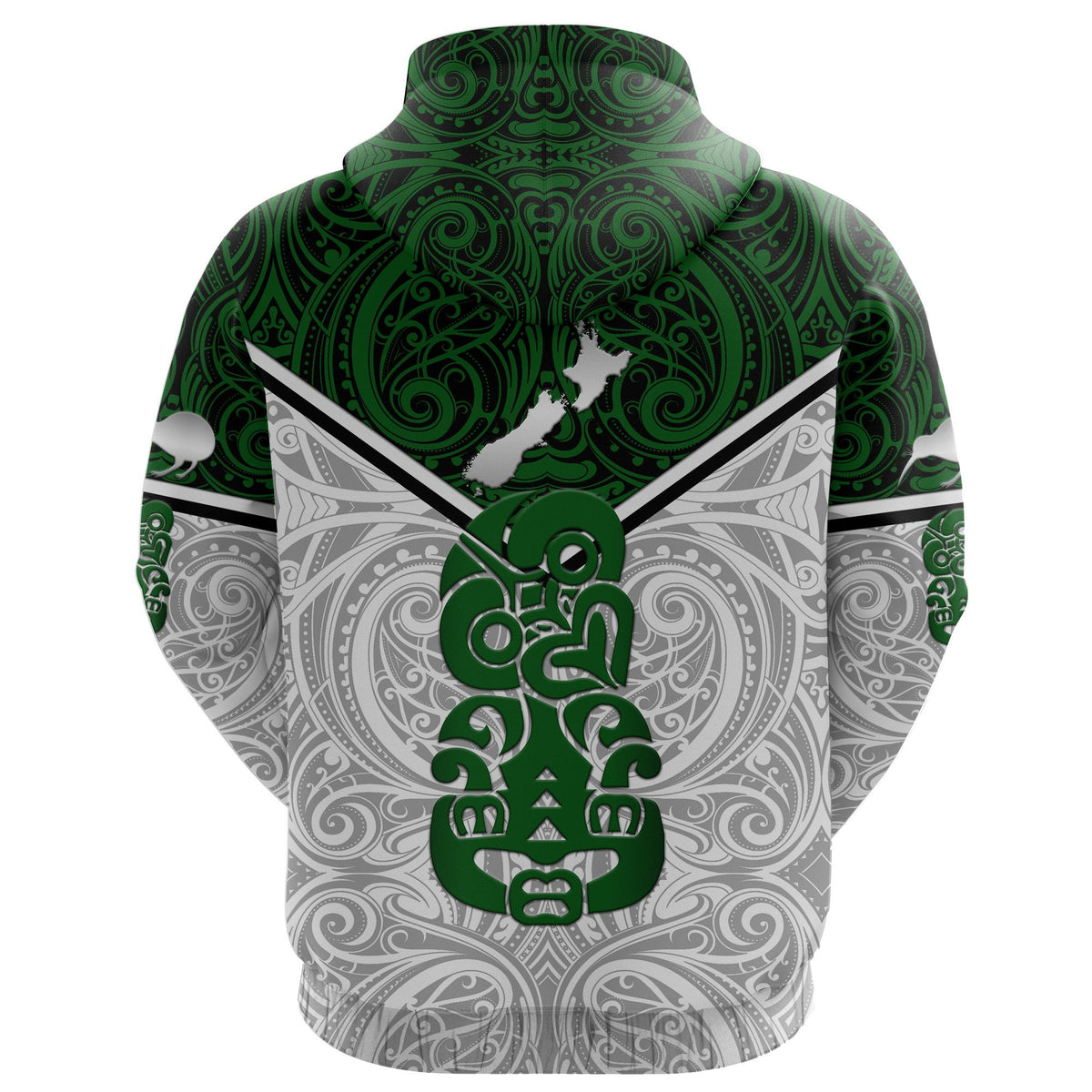 New Zealand Maori Rugby Hoodie Pride Version White - Polynesian Pride