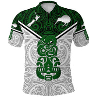 New Zealand Maori Rugby Polo Shirt - Pride Version White White - Polynesian Pride