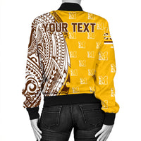 (Personalized) Hawaii Bomber Jacket - Mililani High Tribal Kakau Bomber Jacket AH - Polynesian Pride