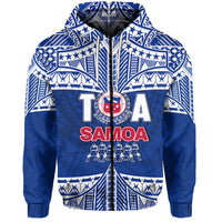 (Custom and Number) Toa Samoa Rugby Hoodie Siva Tau LT6 - Polynesian Pride