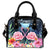 Kanaka Flamingo Couple Rose Hibiscus Plumeria Shoulder Handbag - Love Universe - AH One Size Galaxy - Polynesian Pride