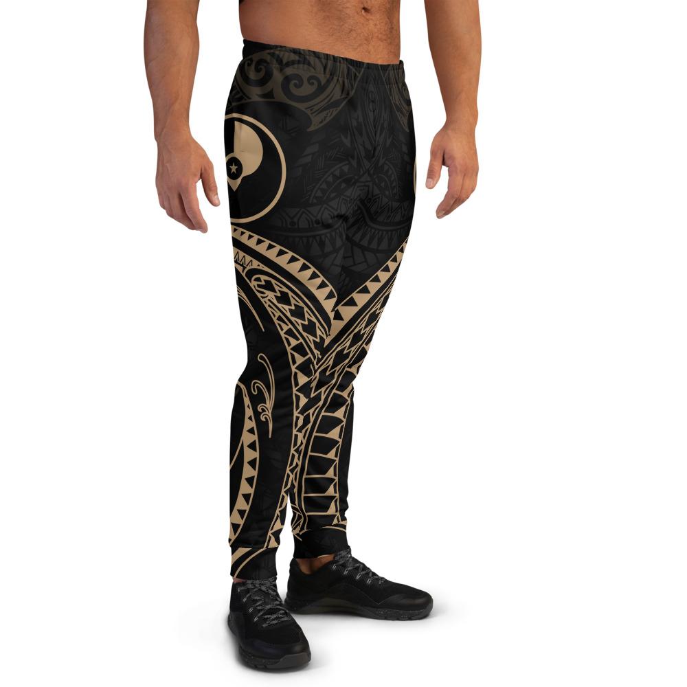 Yap Micronesia Sweatpant - Gold Tribal Wave - Polynesian Pride
