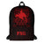 Papua New Guinea Polynesian Backpack - Red Tribal Pattern Black - Polynesian Pride