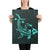 Hawaiian Map Hammerhead Shark Polynesian Canvas Turquoise 18x24 Canvas Turquoise - Polynesian Pride