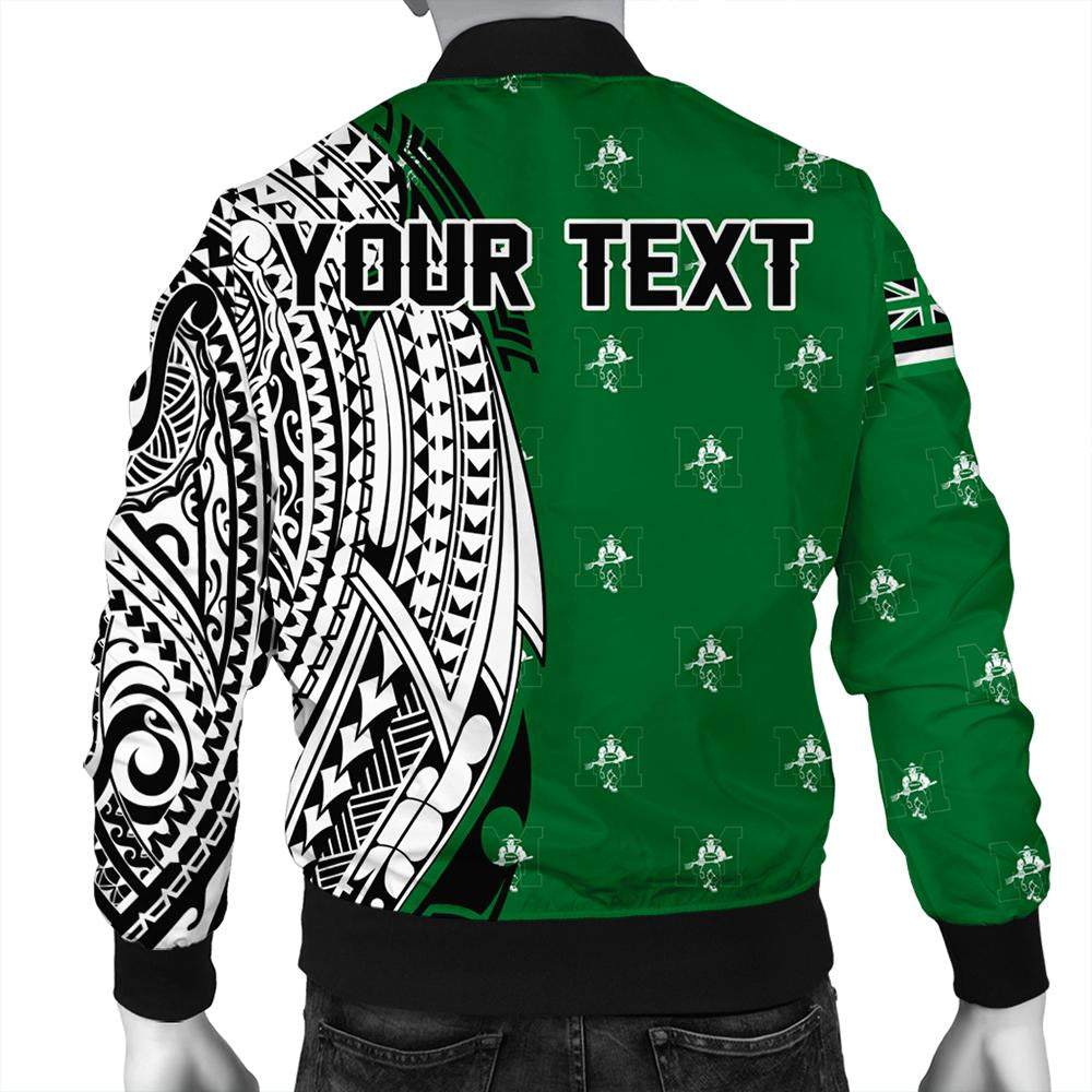 (Personalized) Hawaii Bomber Jacket - Molokai High Tribal Kakau Bomber Jacket AH - Polynesian Pride