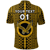 Custom Hawaii Nanakuli School Polo Shirt Golden Hawks Simple Style LT8 - Polynesian Pride