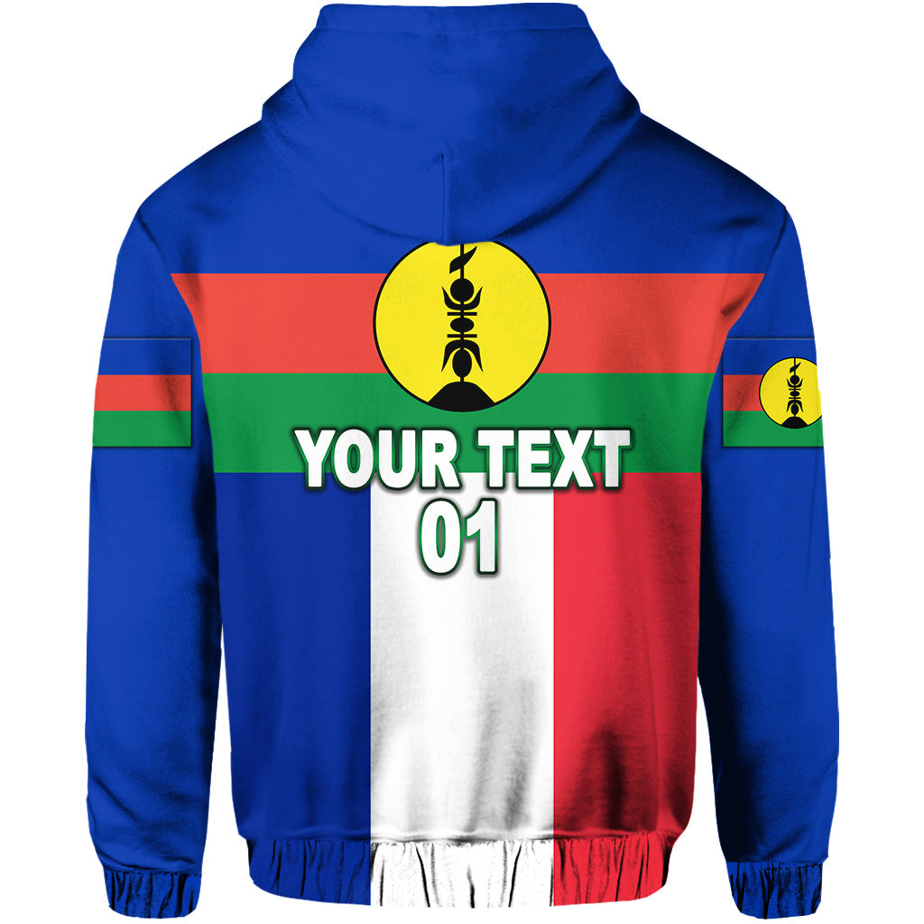 Custom New Caledonia Zip Hoodie Flag Vibes LT8 - Polynesian Pride