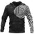 Hoodie Polynesian Flowers Tattoo Style Hoodie Unisex Black & White - Polynesian Pride