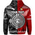 Custom New Zealand Tonga Zip Hoodie Maori and Polynesian Together Black, Custom Text and Number LT8 - Polynesian Pride