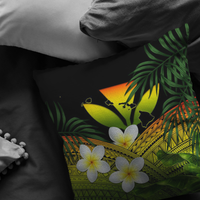 Kanaka Maoli (Hawaiian) Pillow Cases, Polynesian Plumeria Banana Leaves Reggae - Polynesian Pride