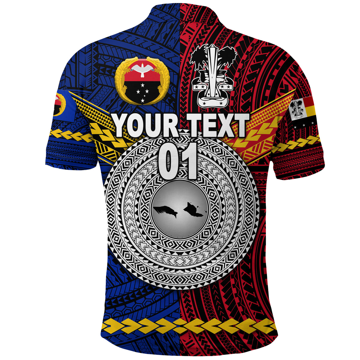 Custom PNG Gulf Province and Madang Province Polo Shirt Together LT8 - Polynesian Pride