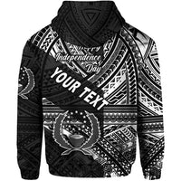 Custom FSM Pohnpei Zip Hoodie Happy Independence Day Original Vibes Black LT8 - Polynesian Pride