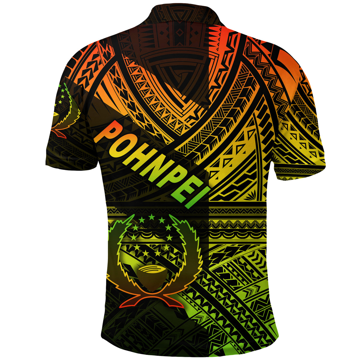 FSM Pohnpei Polo Shirt Original Style Reggae LT8 - Polynesian Pride