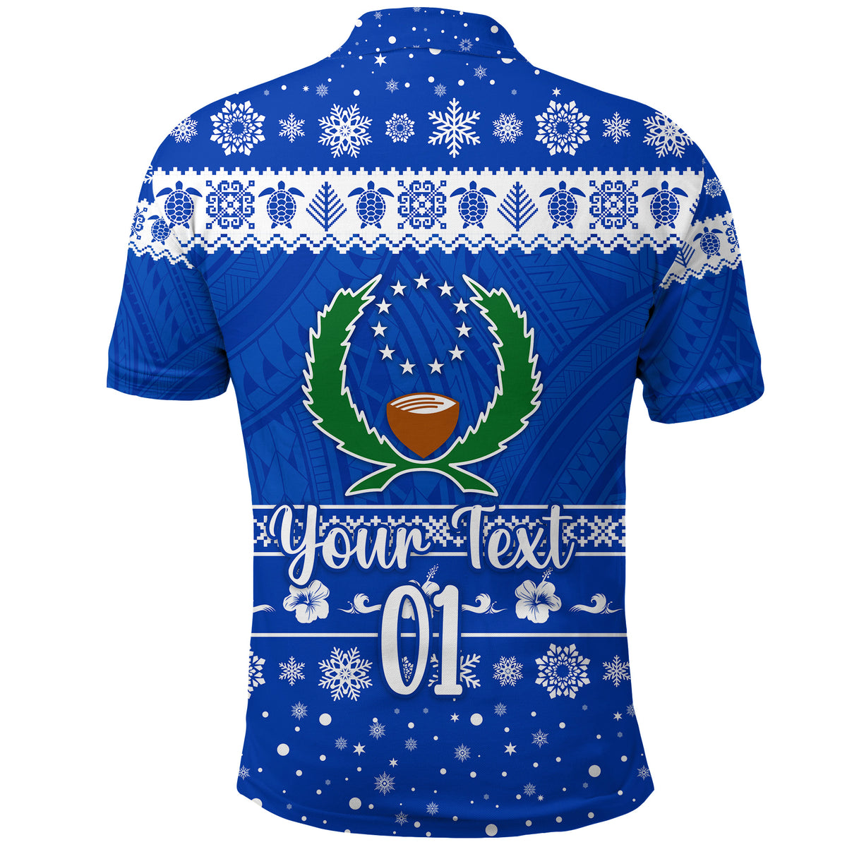 Custom FSM Pohnpei Christmas Polo Shirt Simple Style LT8 - Polynesian Pride