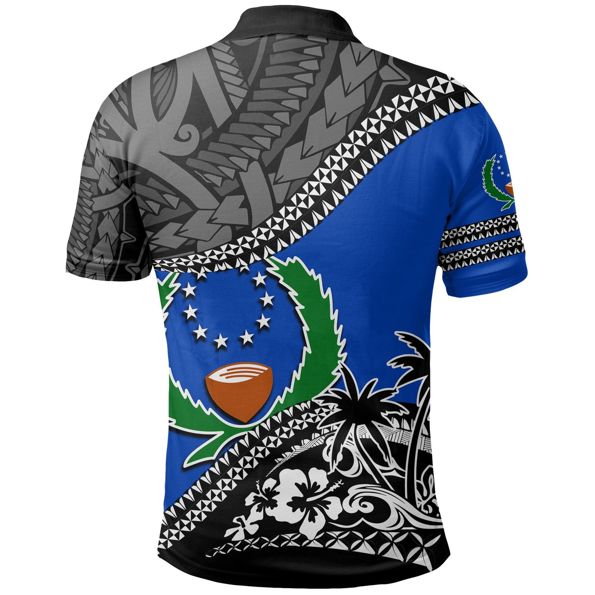 Pohnpei Polo Shirt Fall In The Wave K7 - Polynesian Pride