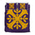 Hawaiian Royal Pattern Quilt Bed Set - Purple And Gold - F3 Style - AH Art - Polynesian Pride