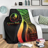 Yap Custom Personalised Premium Blanket - Reggae Polynesian Tentacle Tribal Pattern - Polynesian Pride