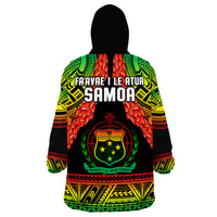 Samoa Rugby Teuila Torch Ginger Gradient Style Wearable Blanket Hoodie LT14 - Polynesian Pride
