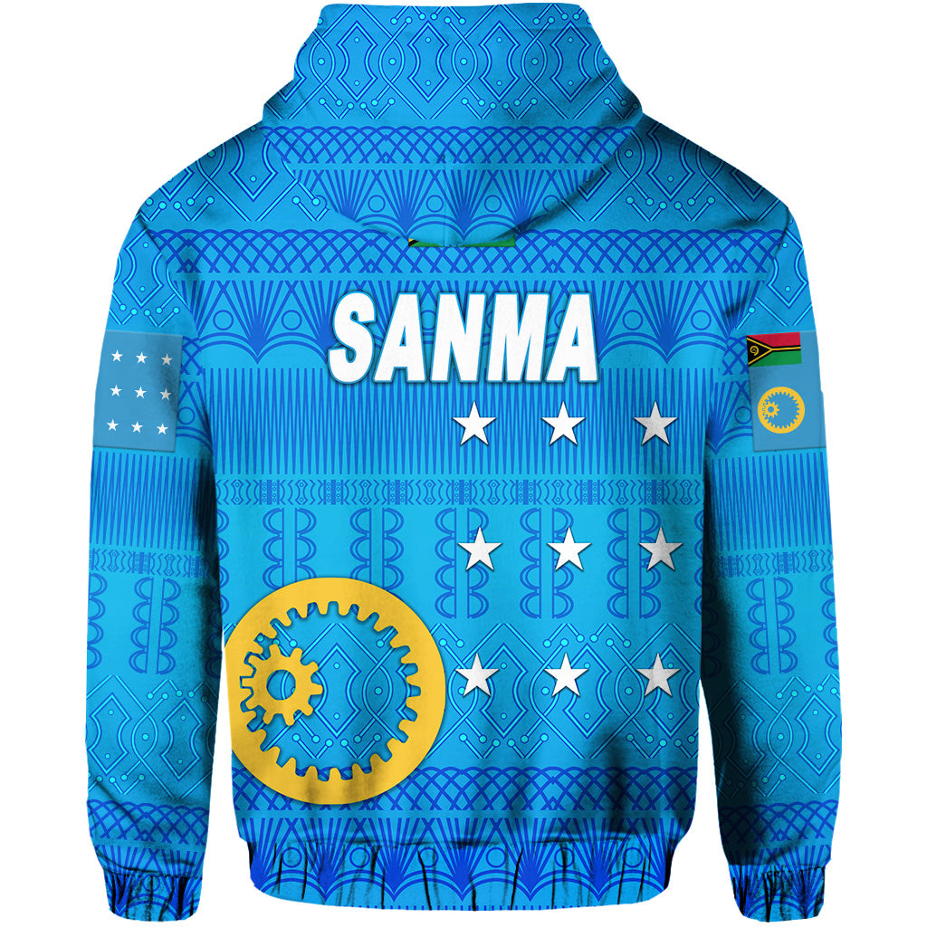 Sanma Province Zip Hoodie Vanuatu Pattern Traditional Style LT8 - Polynesian Pride