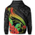 Hawaii Shark Hibiscus Polynesian Hoodie Grey Morti Style - Polynesian Pride