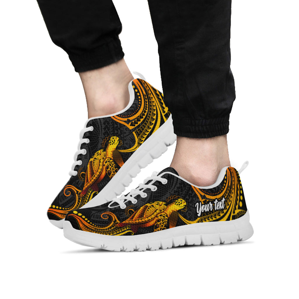 Polynesian Sneakers Polynesian Patterns Turtle Style LT16 Unisex White - Polynesian Pride