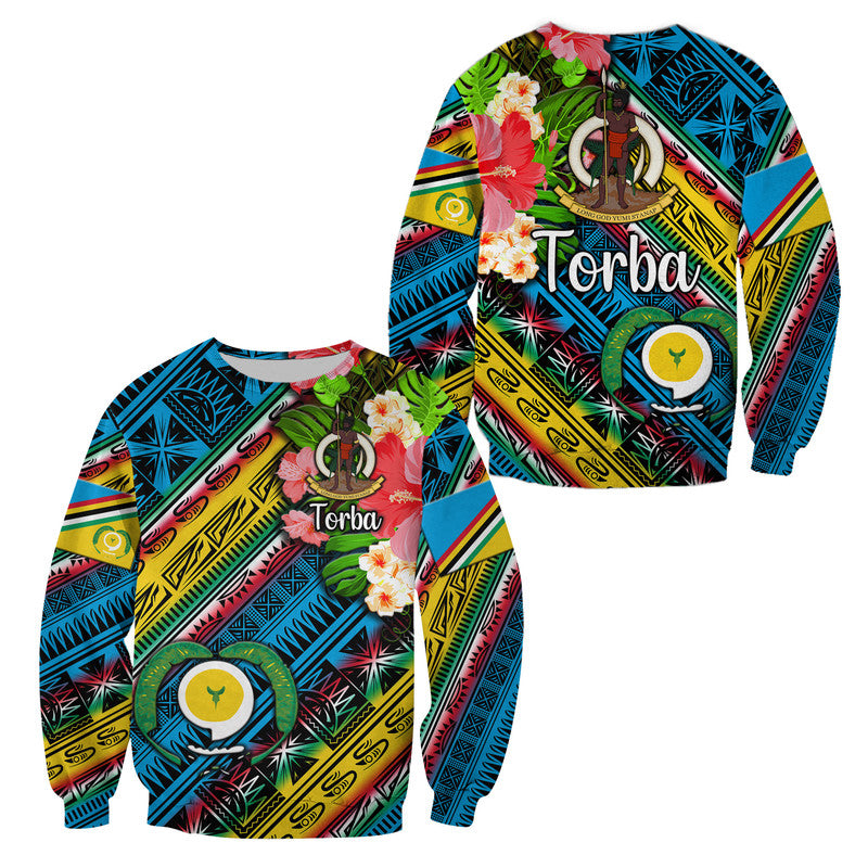 Vanuatu Torba Sweatshirt Independence Be Proud LT8 Unisex Blue - Polynesian Pride