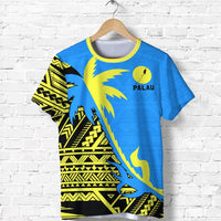 Palau T Shirt Palau Flag Map Coconut Tree K4 Red - Polynesian Pride