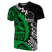 Custom Cook Islands T Shirt Rarotonga Polynesian Style LT6 Green - Polynesian Pride