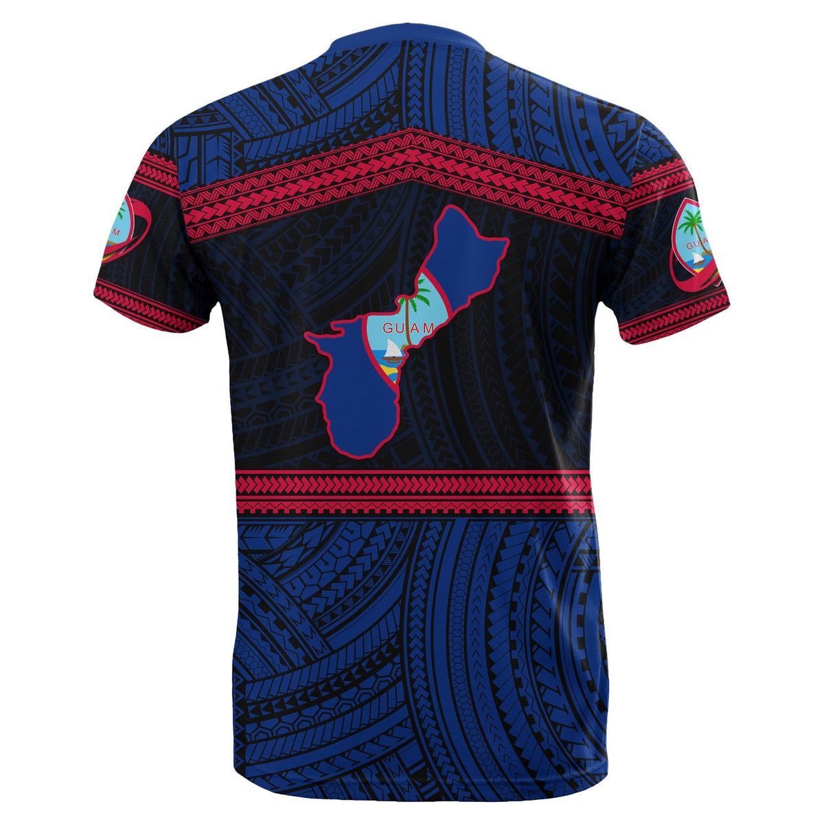 Guam Rugby Polynesian Patterns T Shirt - Polynesian Pride