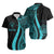 Niue Custom Personalised Short Sleeve Shirts - Turquoise Polynesian Tentacle Tribal Pattern Unisex Turquoise - Polynesian Pride