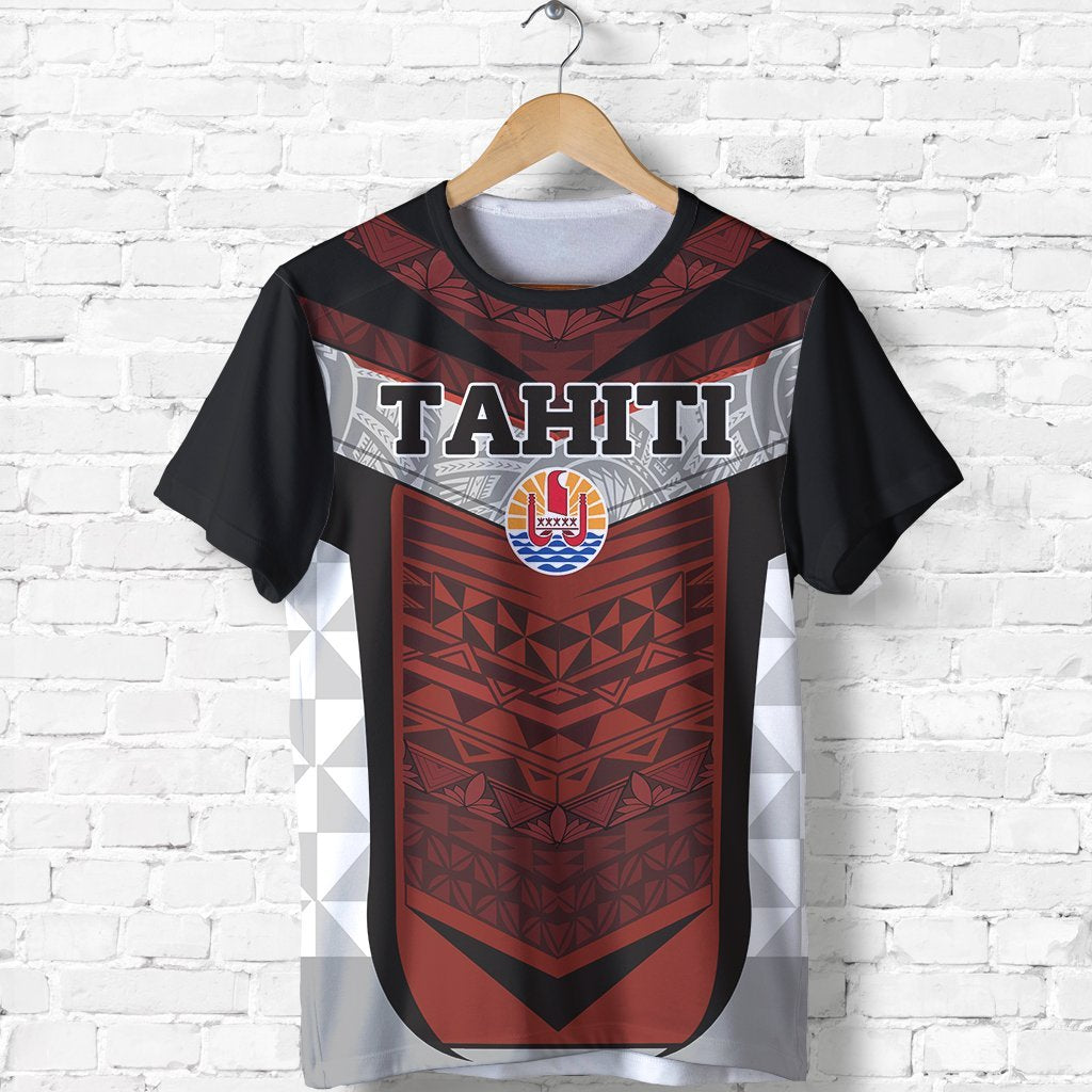 Tahiti T Shirt Tahiti Flag Polynesian Tribal New Style Unisex Black - Polynesian Pride
