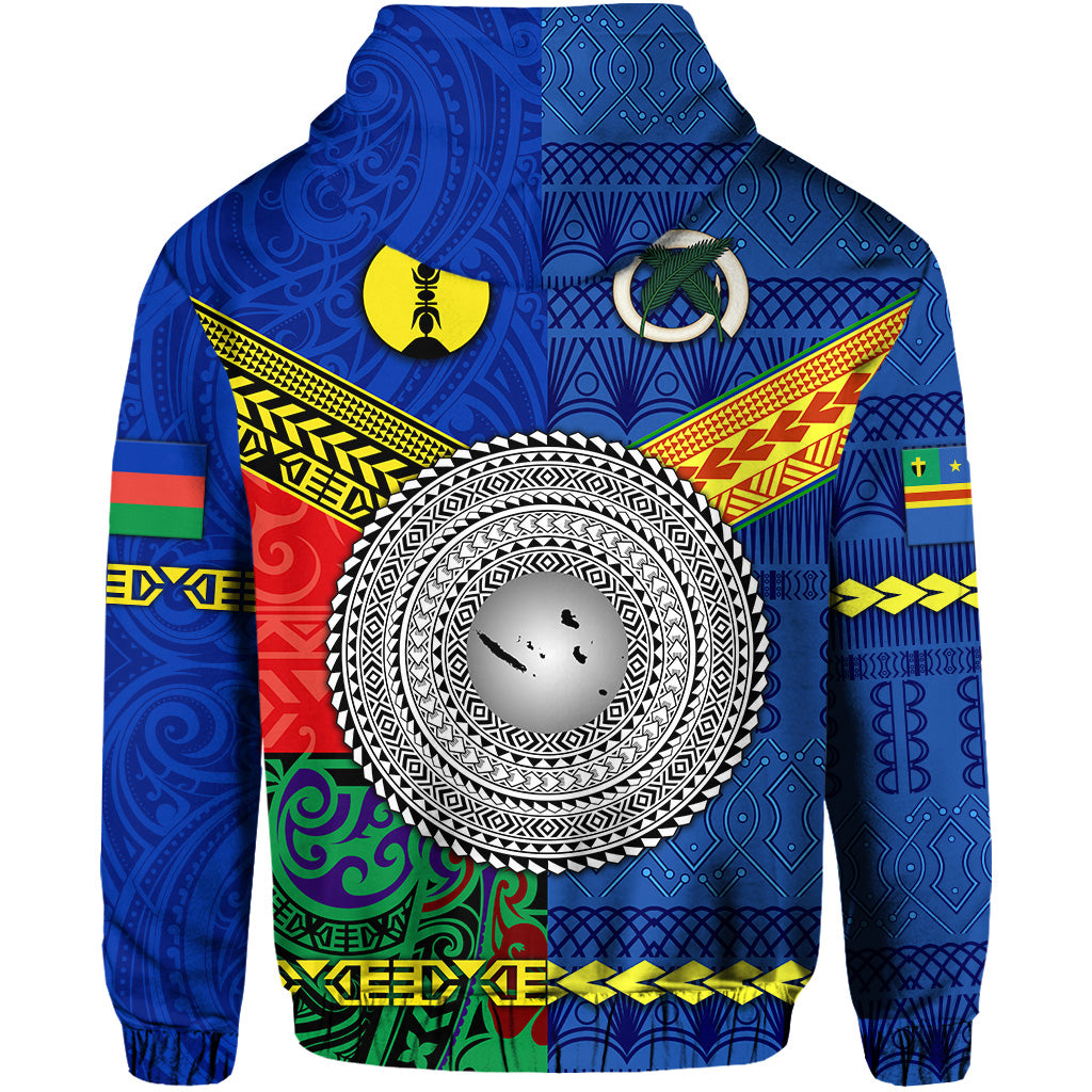 Vanuatu Tafea Province and Kanaky New Caledonia Hoodie Together LT8 - Polynesian Pride