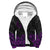 Kauai Map Hibiscus Polynesian Sherpa Hoodie - Lithe Style - AH Purple - Polynesian Pride