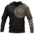 Hoodie Polynesian Tiki Face Tattoo Style Unisex Black-Gold - Polynesian Pride